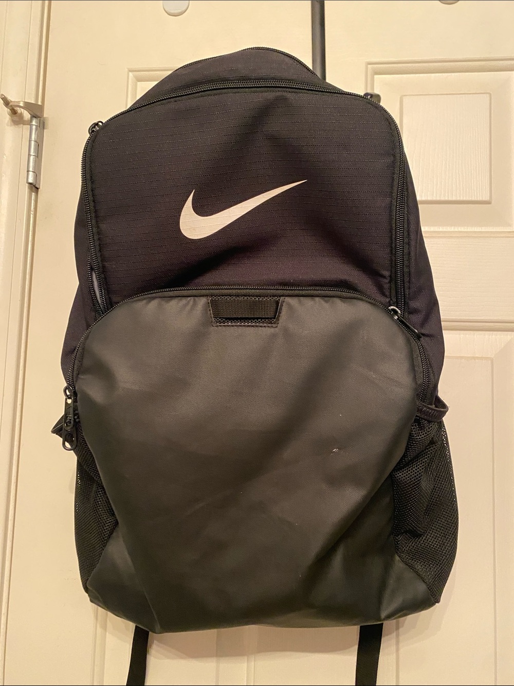 Nike Black Backpack with White Swoosh - Men's Everyday Pack